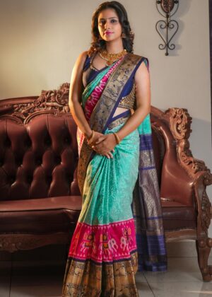 Twill Ikat Kanchi Saree