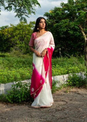 Pure Organza Tie-Dye Saree