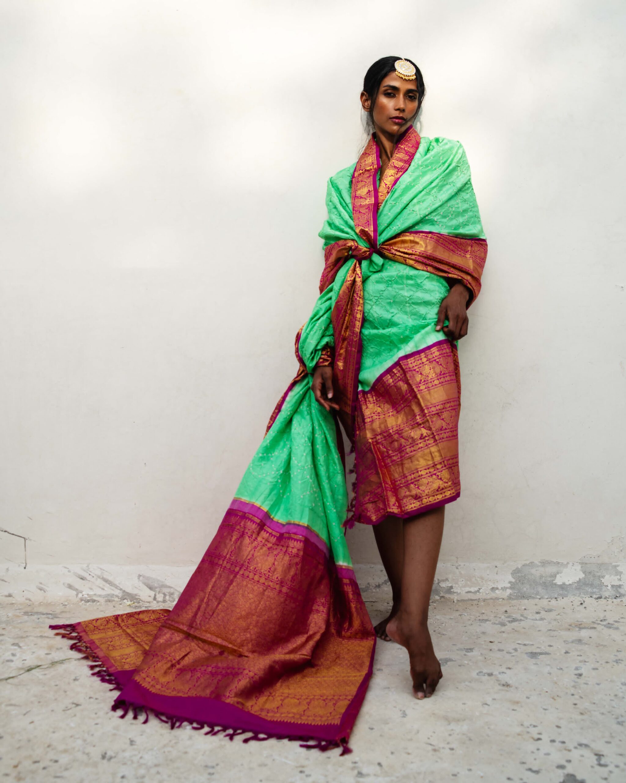 Kanchi Bandhani saree