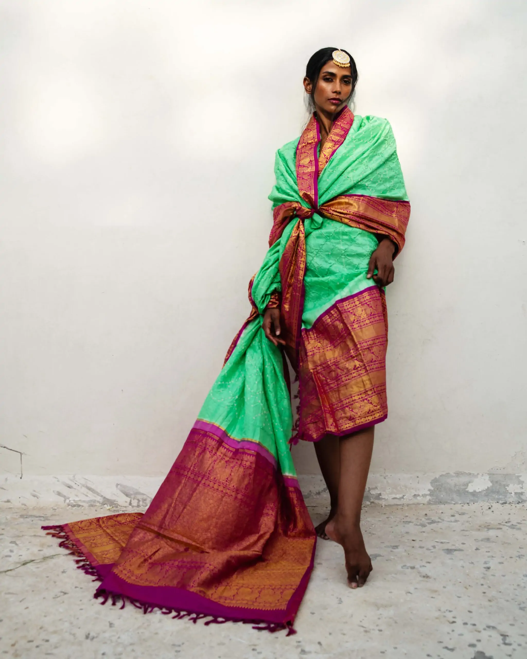 Kanchi Bandhani saree