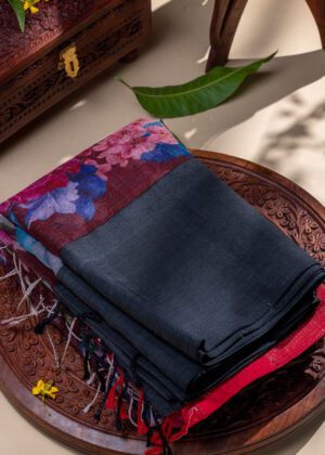 Pure Linen Kora with Ganga Jamuna Border