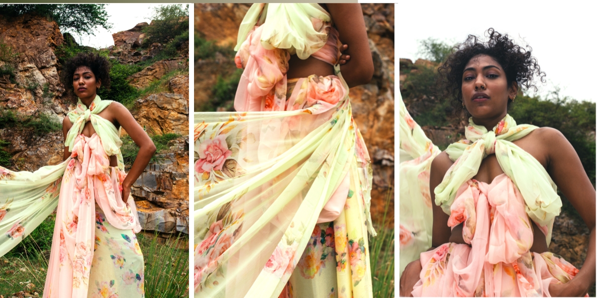 chiffon pure saree